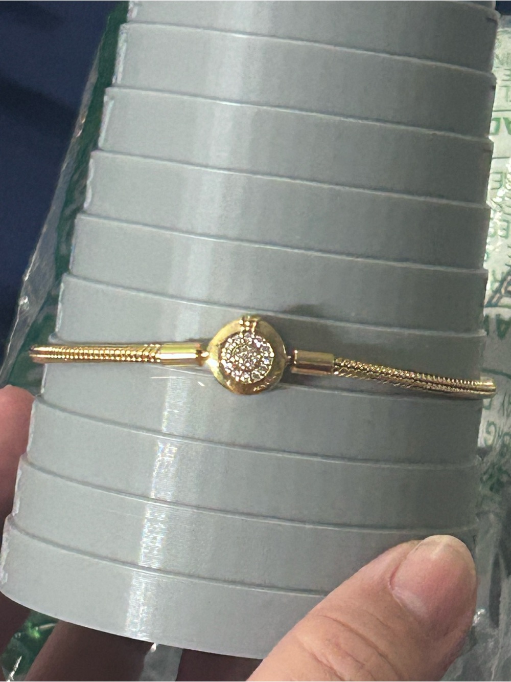 Pandora Gold Moments Crown O Clasp Snake Chain Bracelet 8.5 or 9 inch - Picture 9 of 9